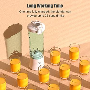 Imagem de Liquidificador Pessoal Portátil para Batidas e Smoothies Extrator de Frutas com 6 Lâminas Potência 150W 2 Modos Bateria Integrada Casa Escritório Viag