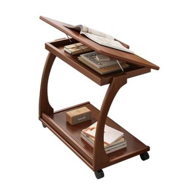 Imagem de Mesa de centro elevatória, mesa lateral para sala de estar, mesa central com compartimento de armazenamento oculto, mesa de jantar moderna para recepção da sala de estar/escritório em casa (60 * 40