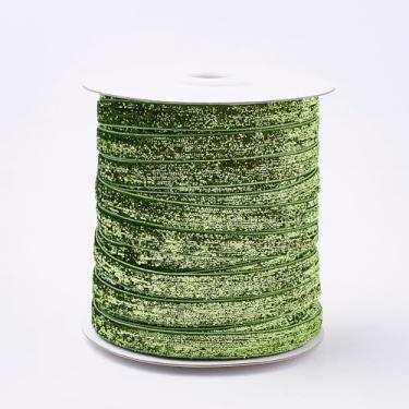 Imagem de Fita brilhante de 10 mm (10 mm) de largura de poliéster e nylon acabamento artesanal para embalagem de presente, artesanato faça você mesmo, decoração de festa de casamento, para fazer laços de cabelo