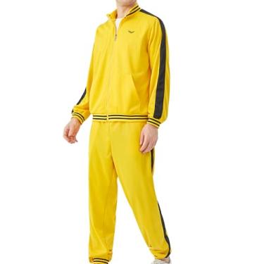 Imagem de Deaboat Agasalho masculino dos anos 80 – roupa retrô corta-vento masculina anos 90, roupa esportiva, hip hop, festa discoteca, conjunto de fantasia