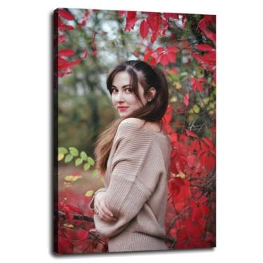 Imagem de 917 Woman Wall Art Model Canvas Prints Young Poster For Home conjunto de 1 decorações com moldura 76.2 cm x 50.8 cm