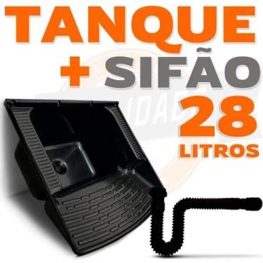 Imagem de Tanque plastico preto 28l + sifao - ST INDÚSTRIA
