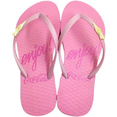 Imagem de Chinelo de Dedo Feminino Casual Dia a Dia Borracha Coca Cola Enjoy Bright Cc4161-Feminino