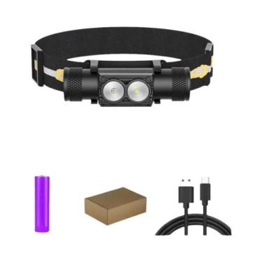 Imagem de Lanterna De Cabeça Mini LED De Alta Potência Recarregável USB Tipo-C B