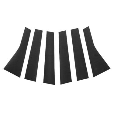 Imagem de Asixxsix Postes do Pilar da Janela da Porta Externa, Adesivos de Acabamento do Painel de Cobertura de Moldagem, Kits de Acabamento de Tampa de Janela de Porta Lateral Decorativa de (Estilo Fibra de