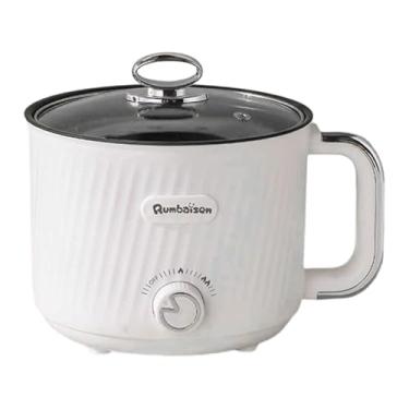 Imagem de DimyFew Panela Elétrica Mini Ramen Multiuso com 2 Configurações de Velocidade, Ideal para Cozinhar Ensopados, Fritar e Ferver Água em Casa, Solteiro Branco