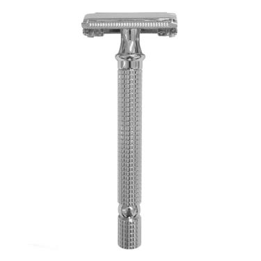 Imagem de Yinhing Navalha de Barbear Manual para Homens, Lâmina de Segurança Dupla Com 10 Lâminas de Reposição, Cabo Longo Tradicional para Barbear Suave (SILVER)