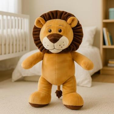 Imagem de Pelúcias Gigantes Safari 50cm Animais Dia Das Crianças Bebê Baby Presente Festa Antialérgico Kwaii Festa Brinquedo Menina Menino Tematico Natal (Leão Gigante)