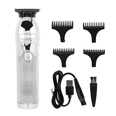 Imagem de Máquina de cortar cabelo elétrica masculina Ainoli com carregamento USB profissional para corte de cabelo e aparador (Prata)