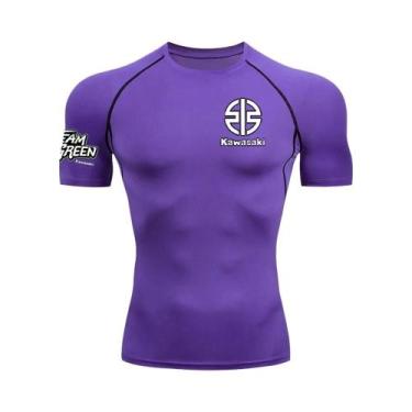 Imagem de Camiseta De Corrida Masculina Para Fitness, Secagem Rápida, Gola Redon