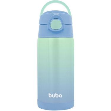 Imagem de Garrafa Térmica Buba Com Canudo Azul Degradê-Unissex