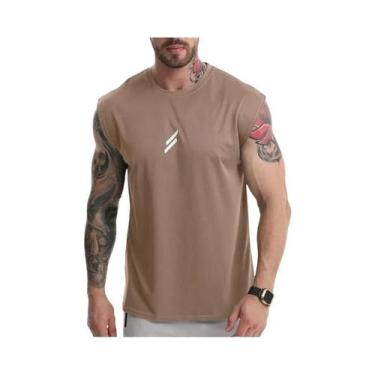 Imagem de Camiseta De Treino Masculina De Verão, Sem Mangas, Respirável, De Seca