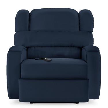 Imagem de Poltrona Do Papai Sala De Cinema Reclinável Manchester Controle Elétrico Usb Pu Azul