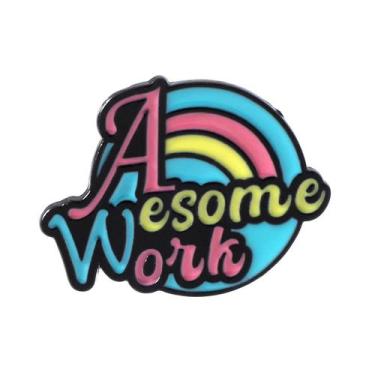 Imagem de Broche Pin Rainbow Badge Blouse Lapel Alloy 3x2,3 cm - Yiweisai