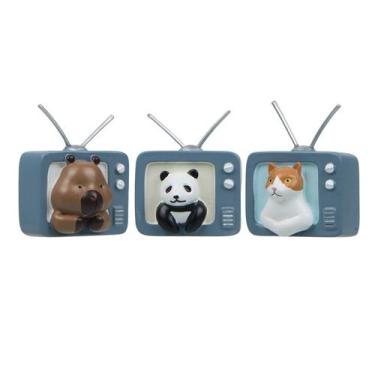 Imagem de Ornamentos de jardim Creative TV Animal Figure Resin 4,5 cm - yiweisai