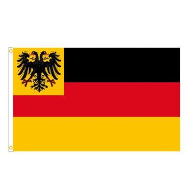Imagem de Bandeira alemã histórica de poliéster 90x150cm para interior e exterio