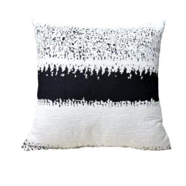 Imagem de Conjunto de 2 capas de travesseiro abstratas listradas de chenille 50x