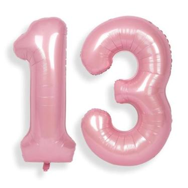 Imagem de Balões Foil Helium Number SUWEN 13th Birthday Party Pink