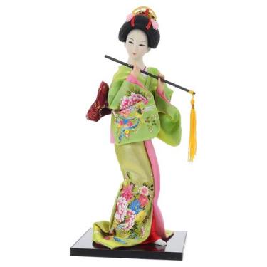 Imagem de Boneca de gueixa japonesa PATKAW, enfeite de estilo japonês de 30 cm