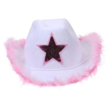 Imagem de Chapéu HONMEET American Halloween Western Panama Cowgirl branco
