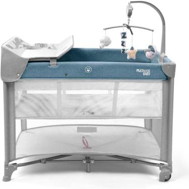 Imagem de Berço Desmontável 0-15kg Multikids Baby Daydream Azul BB388