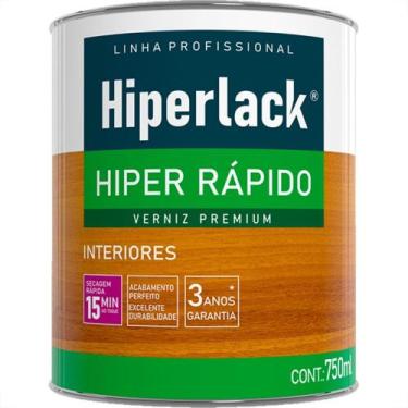 Imagem de Verniz Premium Hiperlack Hiper Rapido Alto Brilho Incolor 750Ml - IQUI