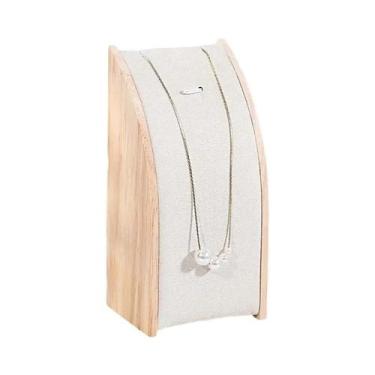 Imagem de Suporte De Exibição De Joias Em Madeira Em Formato De Arco Para Colare