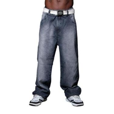 Imagem de Calça Jeans Chronic Baggy Preto Estonado Bordado Hip Hop 03-Masculino