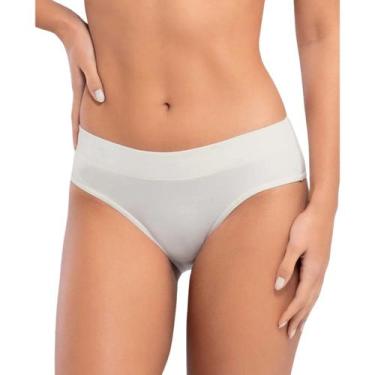 Imagem de Calcinha Biquini Laterais Médias Cintura Baixa Modal She, Off white, G