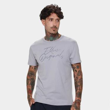 Imagem de Camiseta Ellus Casual Masculina, Cinza, G