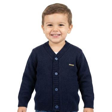 Imagem de Casaco Liso Tricô Kids Menino Azul Marinho
