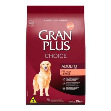 Imagem de Ração Granplus Choice Para Cães Adultos Frango & Carne 20Kg - Brf
