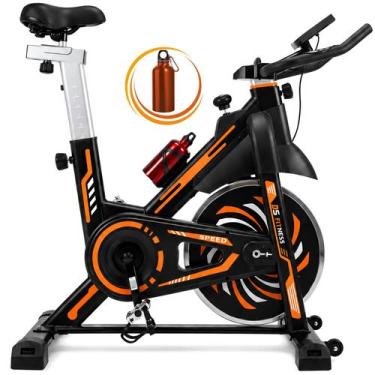 Imagem de Bicicleta Spinning Ergométrica Mecânica 13kg Inércia Monitor Cardíaco 
