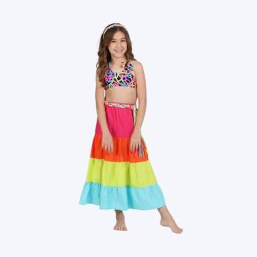 Imagem de Saia Colorida Moda Infantil Feminina Siri Kids 40265 - SIRI MODA PRAIA