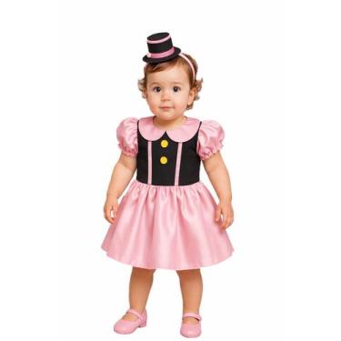 Imagem de Fantasia Mundo Bita Infantil Menina Vestido Rosa Luxo Mini Cartola - K