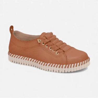 Imagem de Tênis Slip On Casual Bottero Em Couro Caramelo, Caramelo, 35