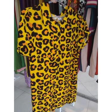 Imagem de Camisa social amarela com estampas laranja - Lady day
