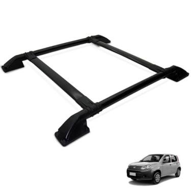 Imagem de Rack Bagageiro Teto Novo Uno 2010 a 2018 Tubolar Preto - Track