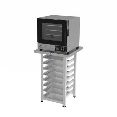 Imagem de Kit Forno Turbo Progás Prp-004 Plus com Bancada Mes-004 e 8 Assadeiras Cimapi Preto 220V