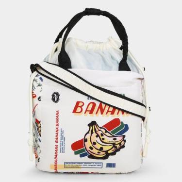 Imagem de Lancheira Farm Ziriguidum Max Banana Da Feira Feminina, Off white, Úni