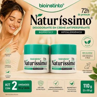 Imagem de Kit 2 Desodorantes em Creme Bio Instinto Naturíssimo BioProtect Hipoal