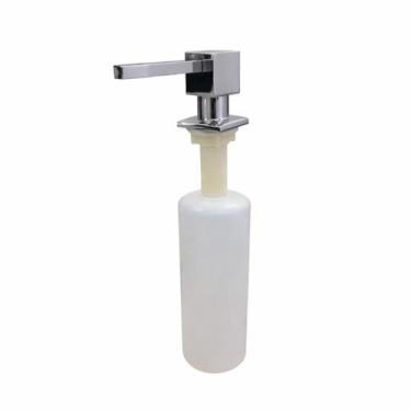 Imagem de Dispenser Dosador Embutir Aço Inox Quadrado Cromado 500ml - Stillus Ho