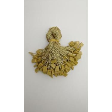 Imagem de 1000 Lacres Dourados para Tags de Roupas e Acessórios - Congratulation