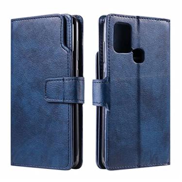 Imagem de Capa de couro para A32 A52 A72 para Samsung Galaxy A42 A12 A01 A11 A21 A21 A31 A41 A51 A71 A71 A10 A20 E A40 A50 A70 M30 A02 S Capa do telefone, azul, para Galaxy A20E