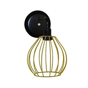 Imagem de Arandela de Parede com Aramado Modelo Aramado Balão - Ideal para cabeceira de cama - area externa (Amarelo)