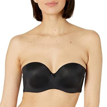 Imagem de Bali Sutiã feminino com aro e sem alças com um lado em U liso, Preto, 36C