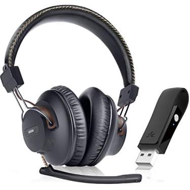 Imagem de Avantree DG59M - Fones de ouvido Bluetooth com microfone para PS5 e PS4, fone de ouvido sem fio com adaptador USB para PC, laptop, computador, jogos e trabalho em casa, suporte para áudio no jogo
