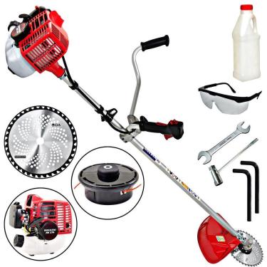 Imagem de Roçadeira Profissional Com Guidão Nakashi L270N Alta Potência Ideal Para Cortes Rápidos...