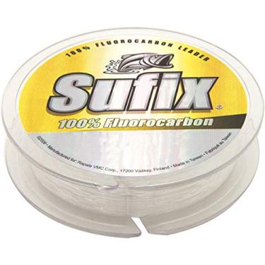 Imagem de Sufix Invisiline Fluorocarbono Leader Linha de pesca com roda líder de 30 metros (transparente, 6,8 kg)