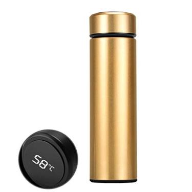 Imagem de MEIYIN Garrafa de água de aço inoxidável com visor de temperatura de 500 ml
